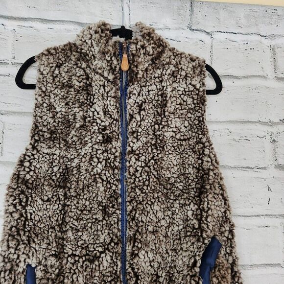 Simply Southern Women's Brown Soft Faux Fur Sleevless Vest Jacket Size Medium - Picture 6 of 14